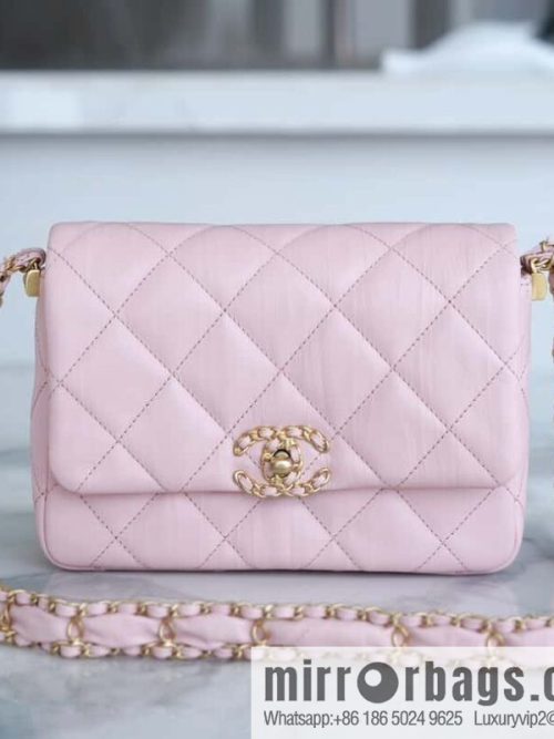 CHANEL 23k autumn and winter series 19 wide shoulder strap cover bag AS4423 pink