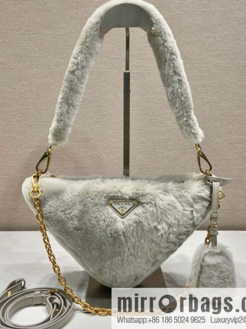 PRADA Prada triangle hair bag 🎉 1NQ044 new goat hair
