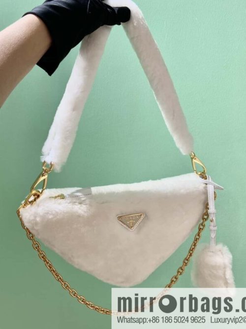 PRADA Prada triangle hair bag 🎉 1NQ044 new goat hair