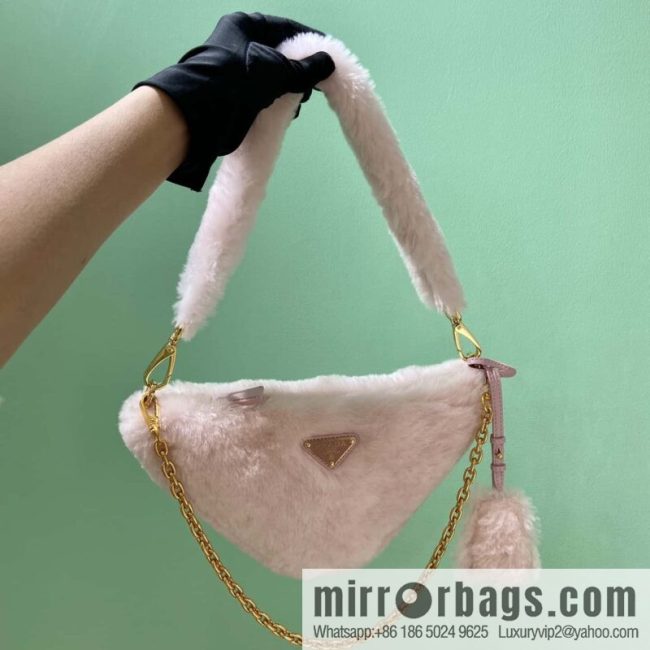 PRADA Prada triangle hair bag 🎉 1NQ044 new goat hair