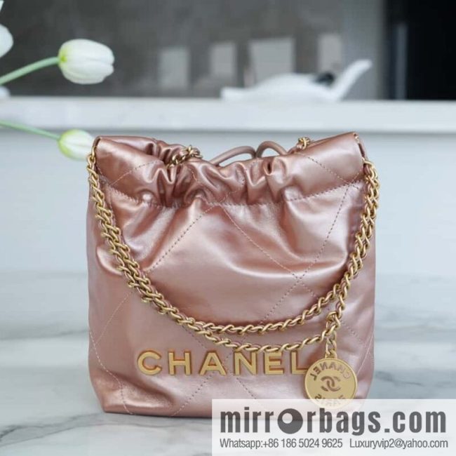 CHANEL 23s spring and summer new 22Mini bag original leather AS3980 rose gold