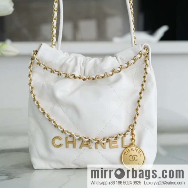CHANEL 23s spring and summer new 22Mini bag original leather AS3980 white