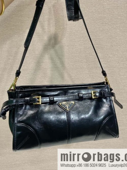 PRADA LusSolf oil wax leather oblique span bag 🎉 1BA215