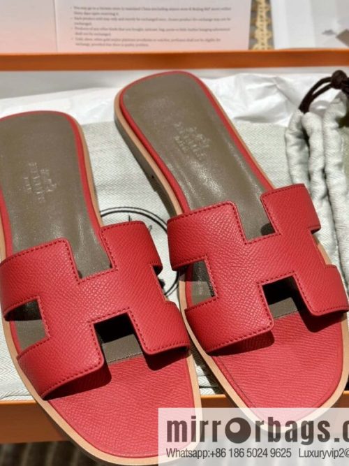 Hermès leather outsole H slippers