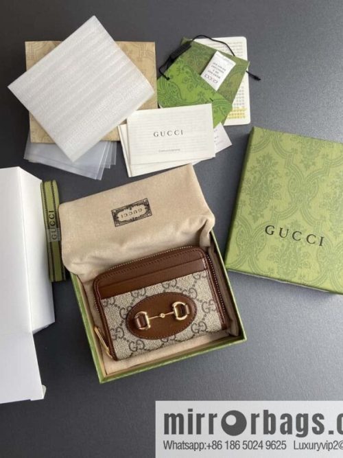 GUCCI Horsebit1955 series small zipper card holder 658549