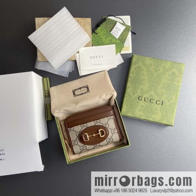 GUCCI Horsebit1955 series small zipper card holder 658549