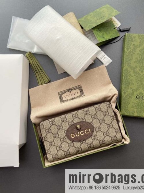 GUCCI Neo Vintage canvas full zipper wallet 473953