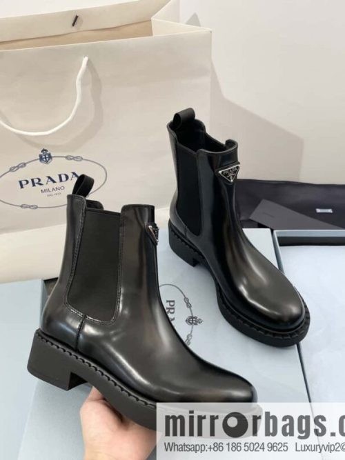 PRADA Triangle Chelsea, pipe boots