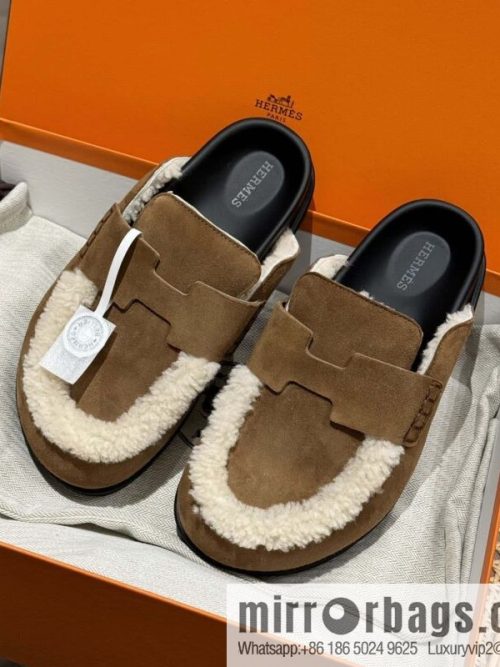 Hermès H Birkenstock New Baotou Slippers