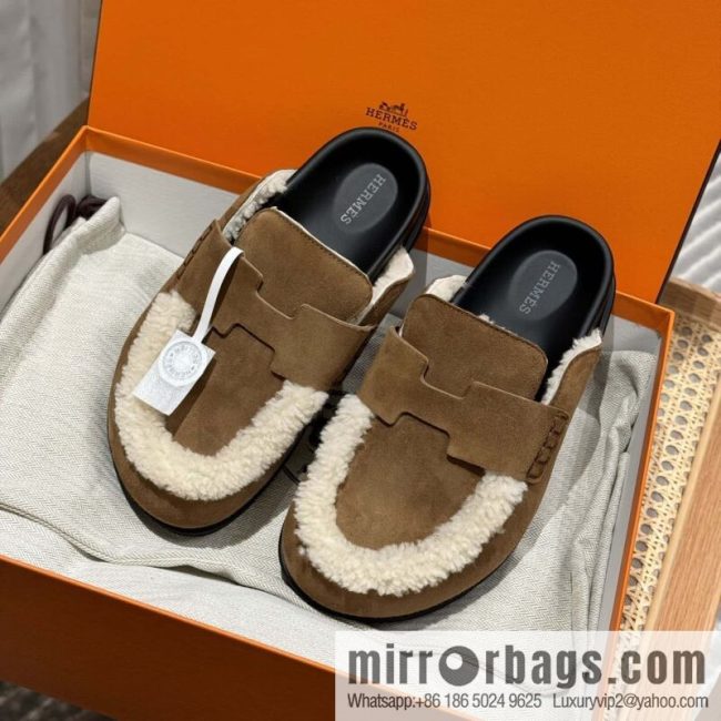 Hermès H Birkenstock New Baotou Slippers