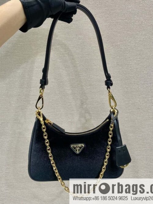 PRADA Velvet Hobo 🎉 1 BC 204 Hand Carry/Underarm Bag/Crossbody Bag