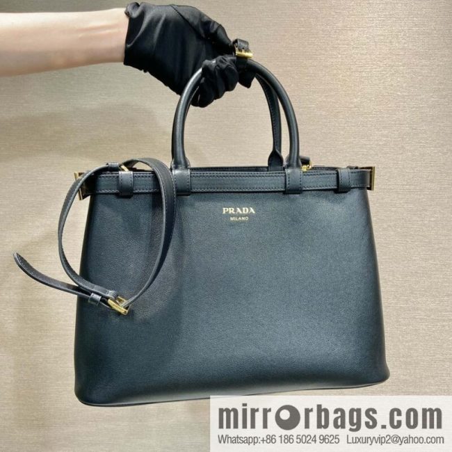 PRADA imported calfskin tote bag 1BA417 large