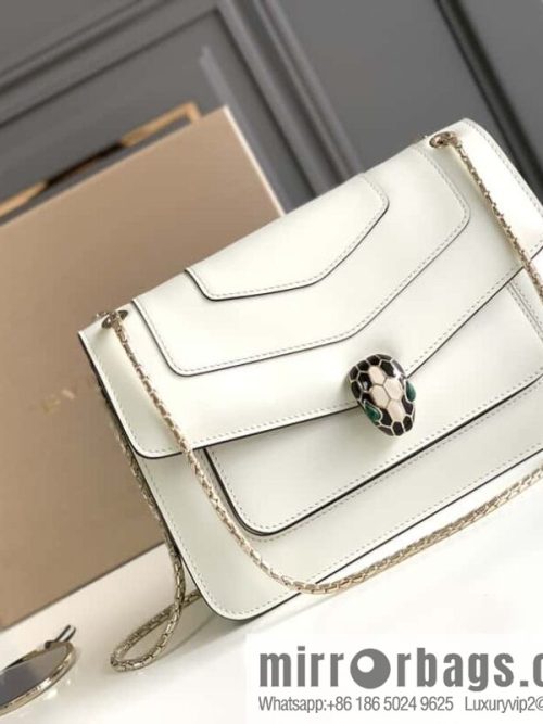 BVLGARI Bulgari crossbody bag 290323 agate white 25CM