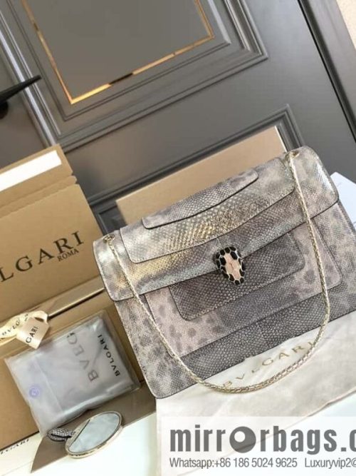 BVLGARI Bulgari Sprpenti Forever Snakeskin Oblique Span Bag 27.5CM 383262