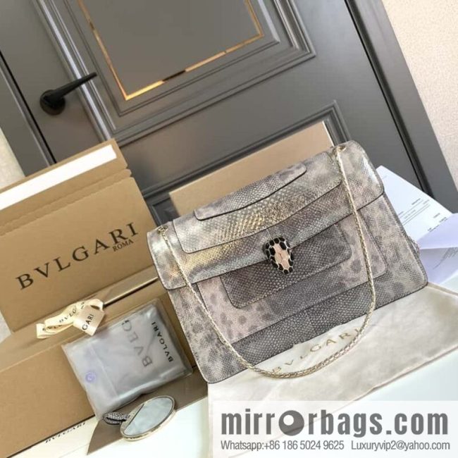 BVLGARI Bulgari Sprpenti Forever Snakeskin Oblique Span Bag 27.5CM 383262