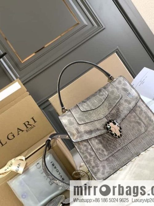 BVLGARI Bulgari Sprpenti Forever snake skin tote bag 18CM 383292