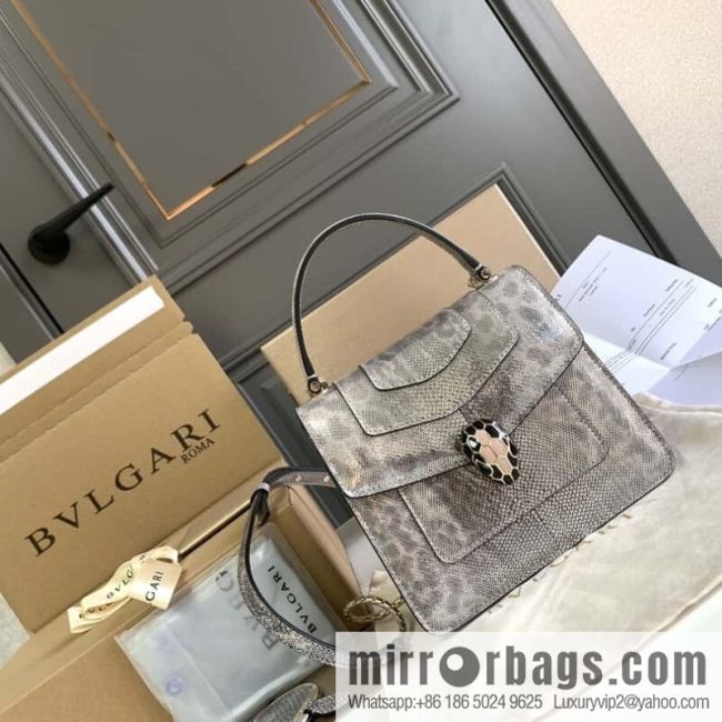 BVLGARI Bulgari Sprpenti Forever snake skin tote bag 18CM 383292