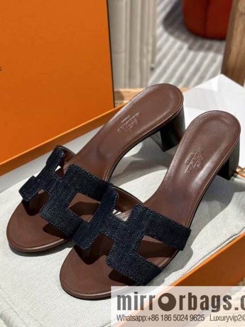 Hermès\' latest popular denim high heels