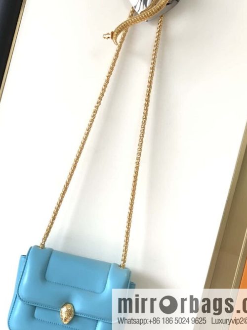 BVLGARI Bulgari joint design limited edition Mary Katrantzou snakehead bag 291071 blue 19cm