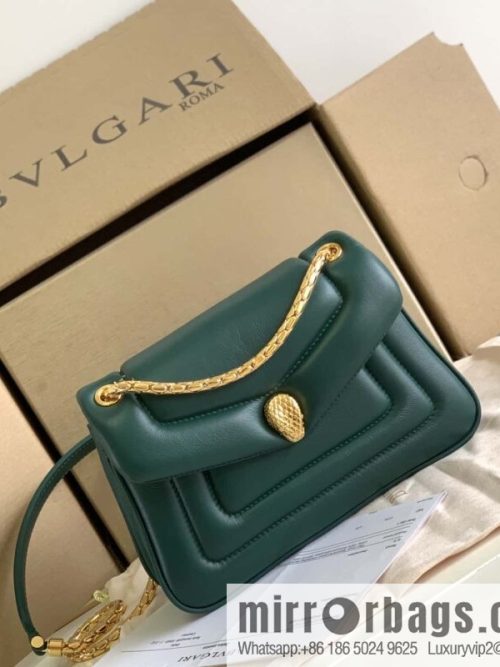 BVLGARI Bulgari SERPENTI REVERSE Small Shoulder Bag 292123 Green 22CM