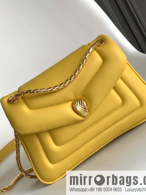 BVLGARI Bulgari SERPENTI REVERSE Small Shoulder Bag 292123 Yellow 22CM
