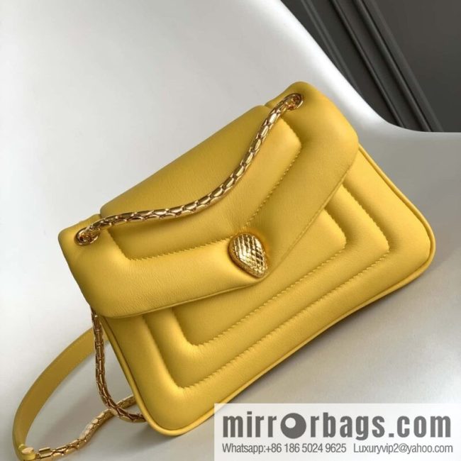 BVLGARI Bulgari SERPENTI REVERSE Small Shoulder Bag 292123 Yellow 22CM