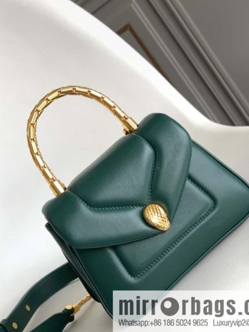 BVLGARI Bulgari SERPENTI REVERSE Small tote bag 292128 green 20CM