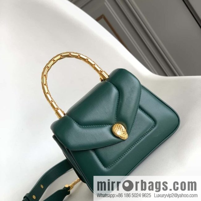 BVLGARI Bulgari SERPENTI REVERSE Small tote bag 292128 green 20CM