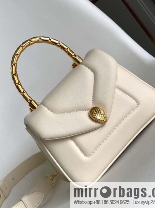 BVLGARI Bulgari SERPENTI REVERSE Small tote bag 292128 White 20CM