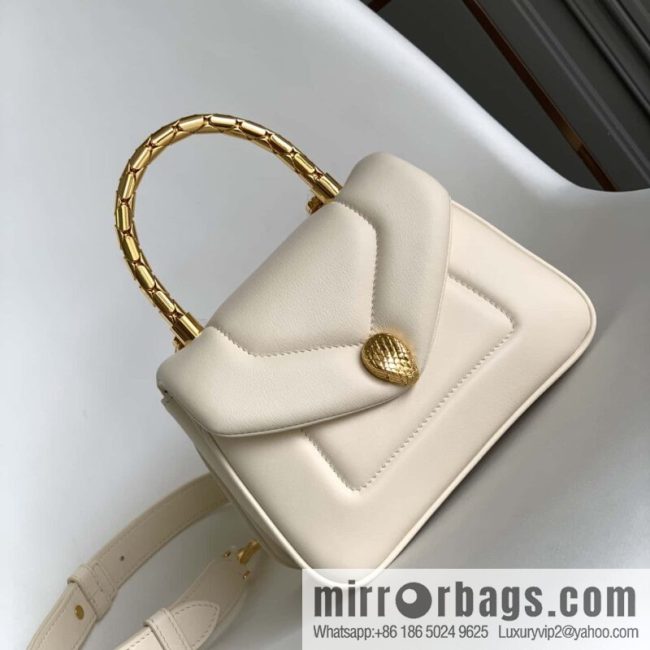 BVLGARI Bulgari SERPENTI REVERSE Small tote bag 292128 White 20CM