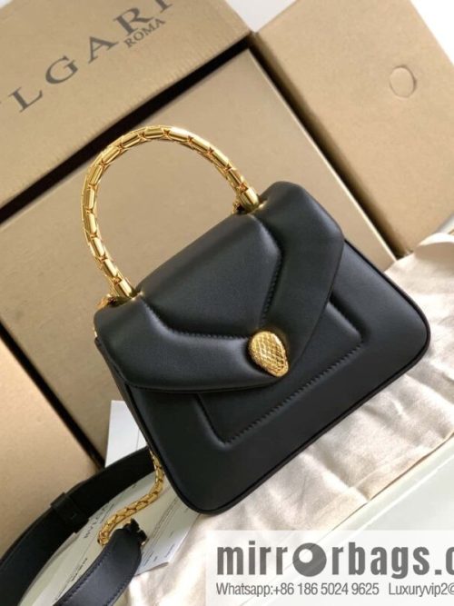 BVLGARI Bulgari SERPENTI REVERSE Small tote bag 292128 black 20CM