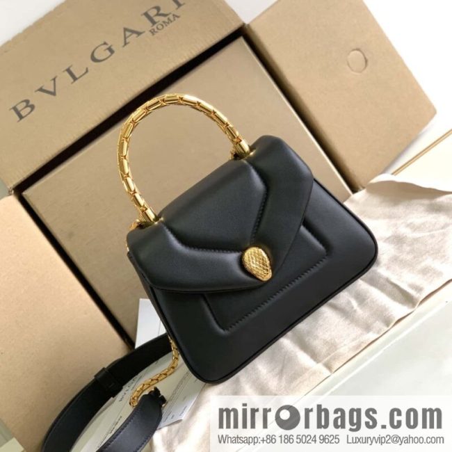 BVLGARI Bulgari SERPENTI REVERSE Small tote bag 292128 black 20CM