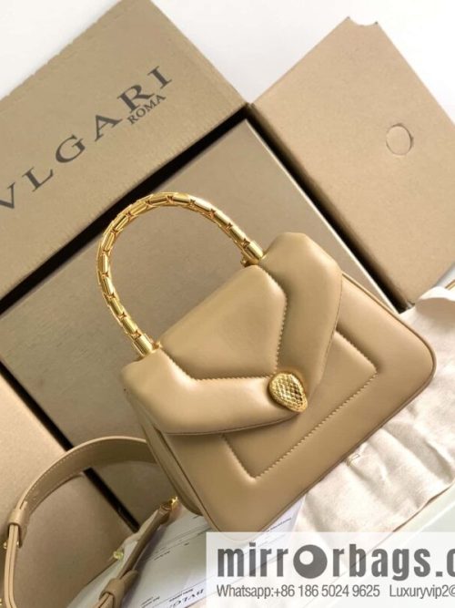 BVLGARI Bulgari SERPENTI REVERSE Small tote bag 292128 Milk tea color 20CM