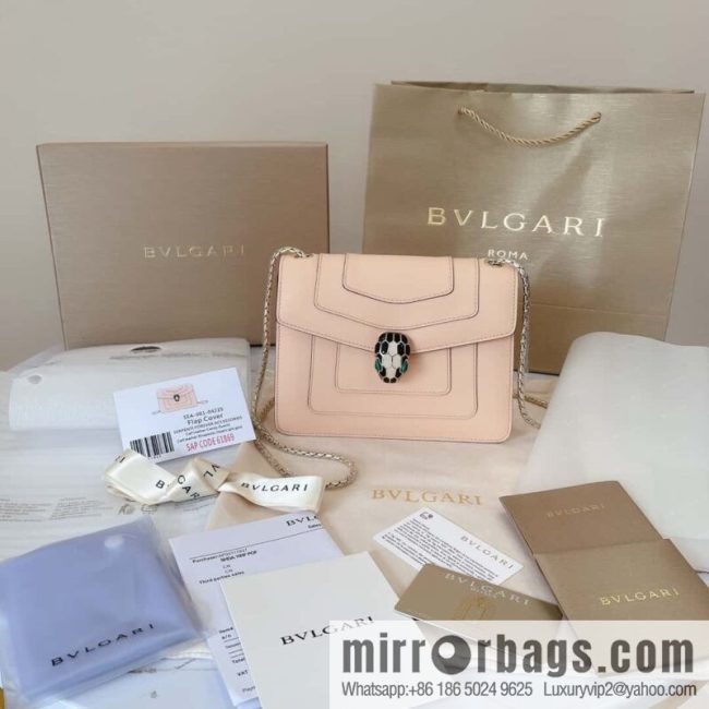 BVLGARI Bulgari Serpenti Forever crossbody bag 20CM 61879 Peach powder