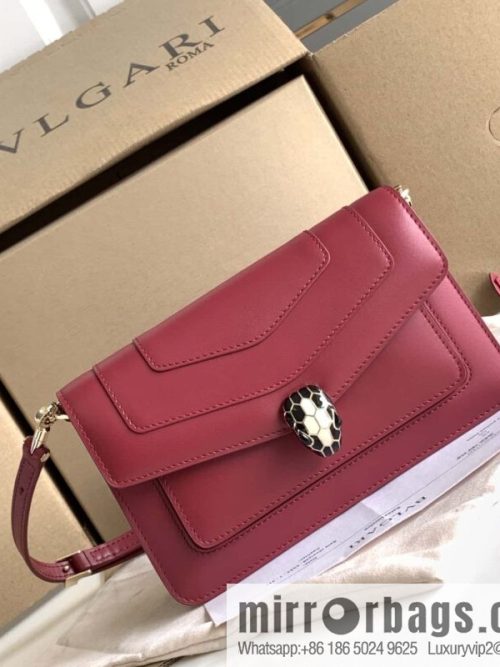 BVLGARI Bulgari EAST-WEST Series Small Shoulder Bag 292103 Anemone Spinel Pink 22CM