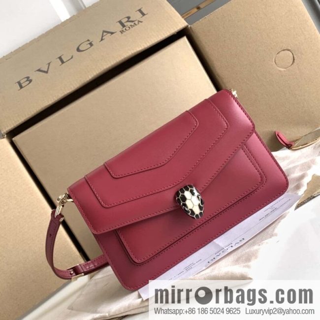 BVLGARI Bulgari EAST-WEST Series Small Shoulder Bag 292103 Anemone Spinel Pink 22CM