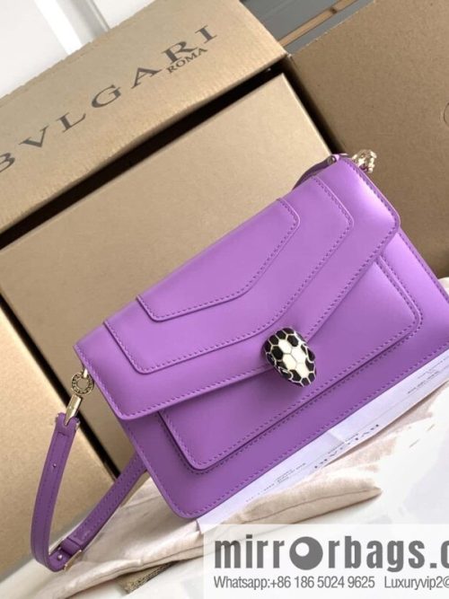 BVLGARI Bulgari EAST-WEST Series Small Shoulder Bag 292103 Light Purple Crystal Lilac 22CM