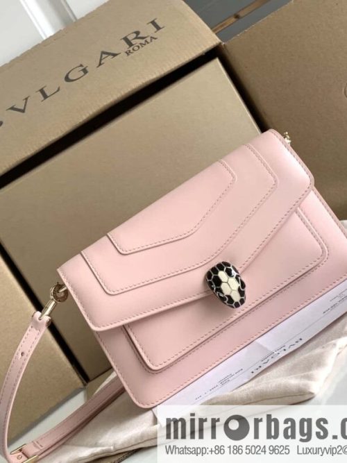 BVLGARI Bulgari EAST-WEST series small shoulder bag 292103 spring flower quartz pink 22CM