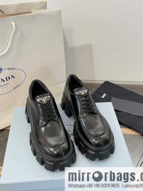 PRADA PRADA Triangle Standard Band Saw Gear, Platform Muffin Shoes