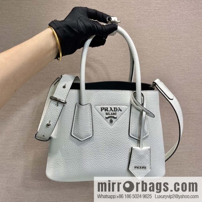 PRADA new shopping bag 🎉 1BG443 suede pattern, white