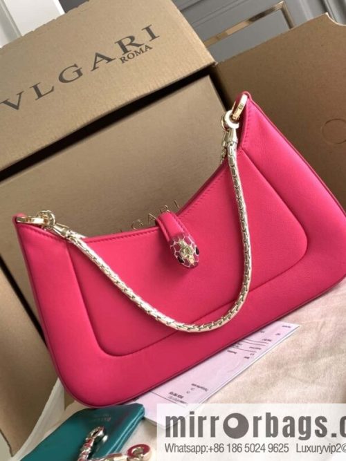 BVLGARI Bulgari SERPENTI BAIA series small shoulder bag 293208 tourmaline rose red 27CM
