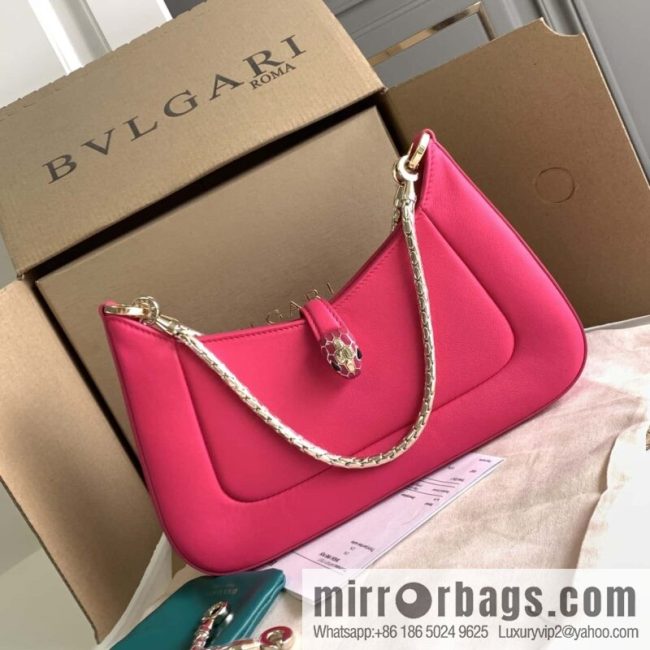 BVLGARI Bulgari SERPENTI BAIA series small shoulder bag 293208 tourmaline rose red 27CM