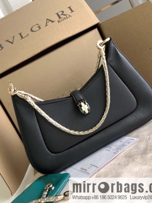 BVLGARI Bulgari SERPENTI BAIA series small shoulder bag 293208 black 27CM