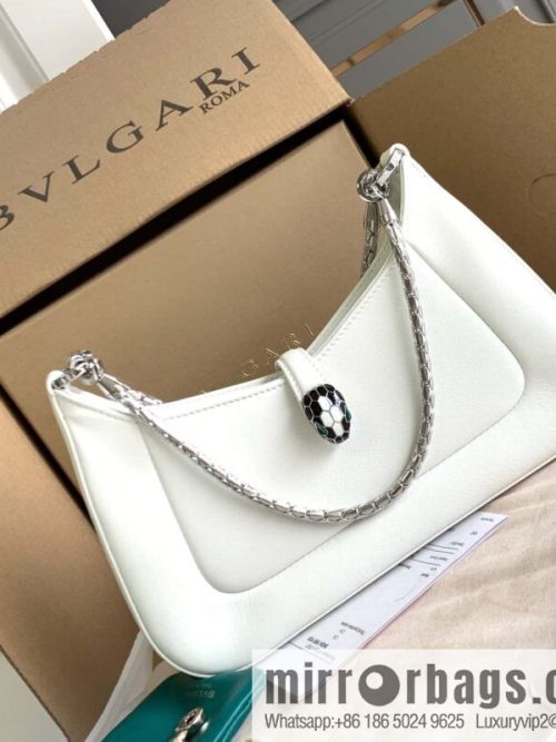 BVLGARI Bulgari SERPENTI BAIA series small shoulder bag 293208 white 27CM