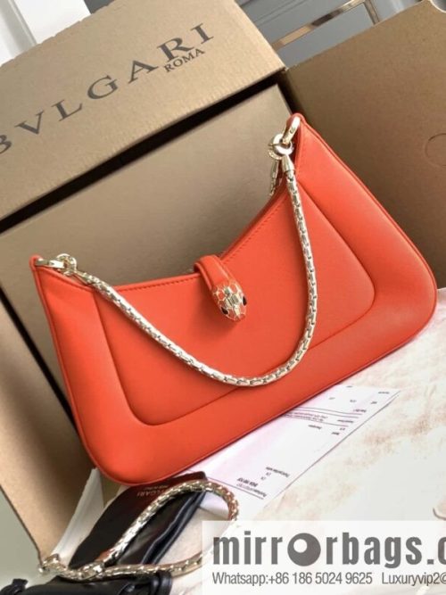 BVLGARI Bulgari SERPENTI BAIA series small shoulder bag 293208 orange agate orange 27CM