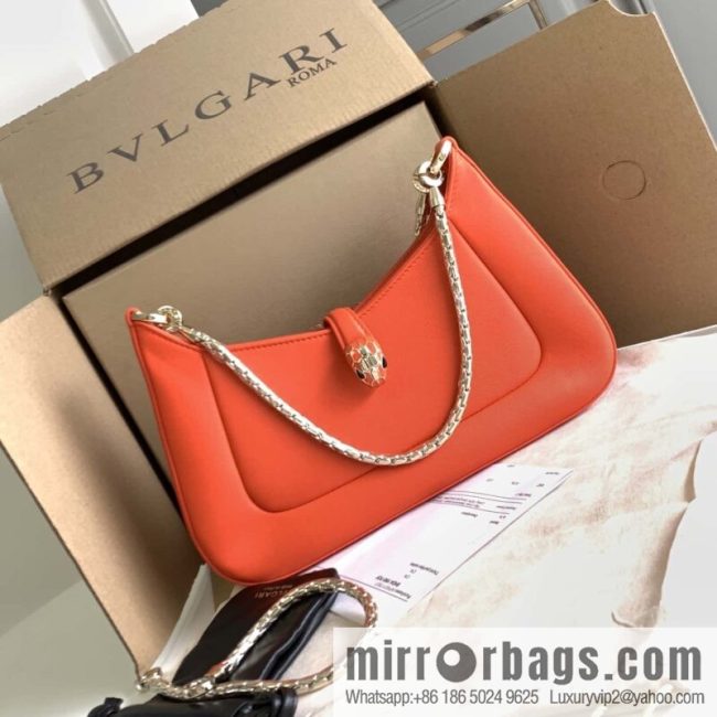 BVLGARI Bulgari SERPENTI BAIA series small shoulder bag 293208 orange agate orange 27CM