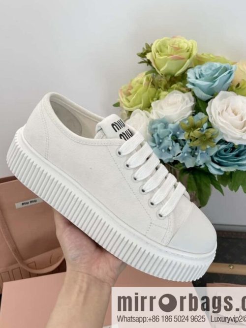 MIUMIU Miu Miu spring summer canvas platform sports cookie shoes