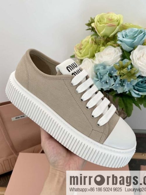 MIUMIU Miu Miu spring summer canvas platform sports cookie shoes