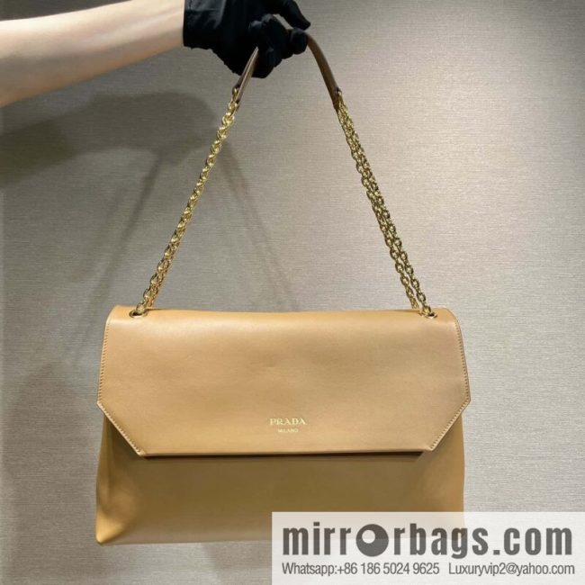 PRADA new flip women\'s bag 1BD068 caramel color