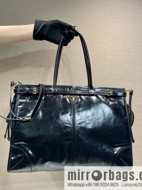 PRADA LusSolf oil wax leather crossbody bag 1BA439 extra large
